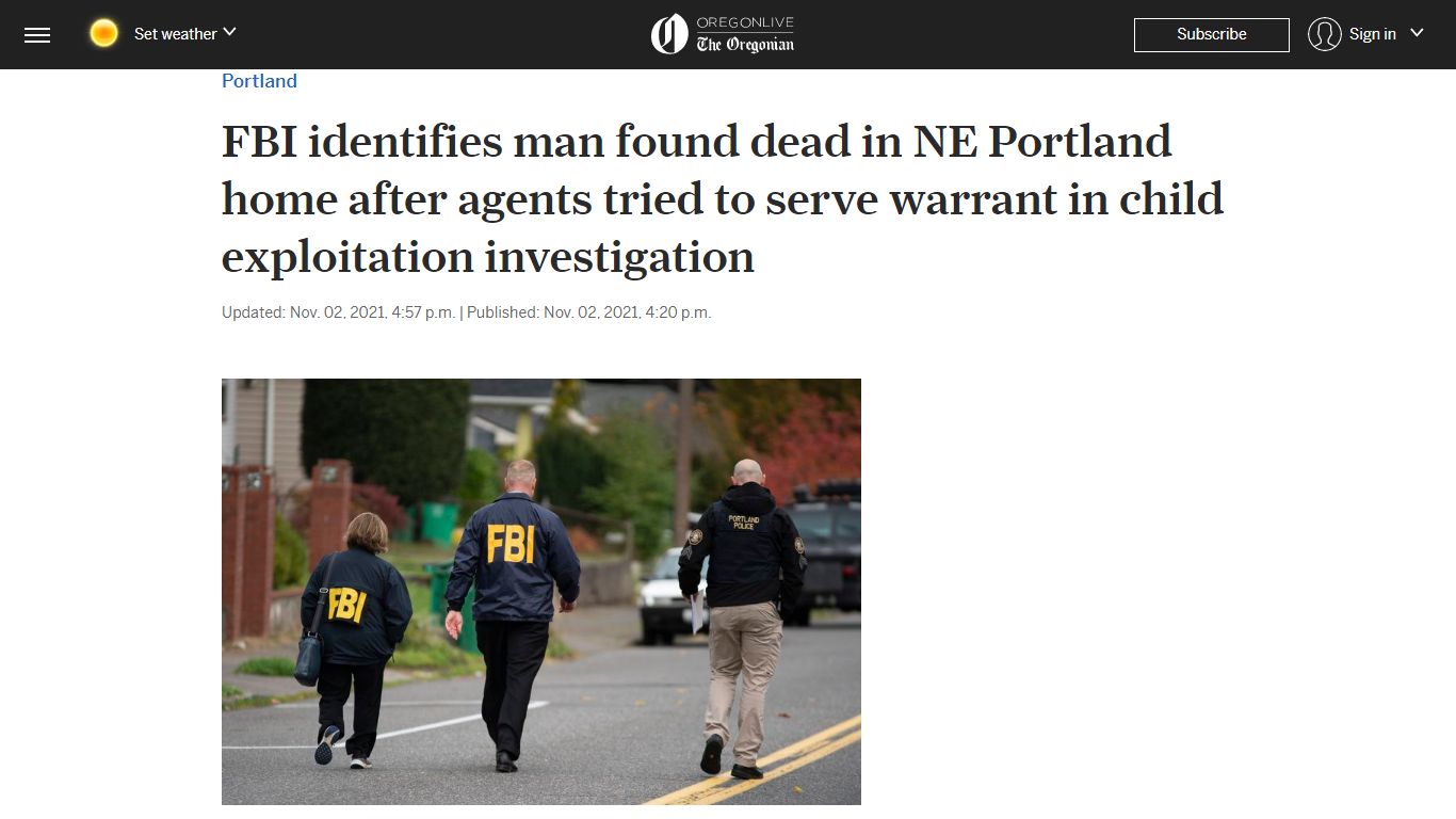 FBI identifies man found dead in NE Portland home after agents tried to ...